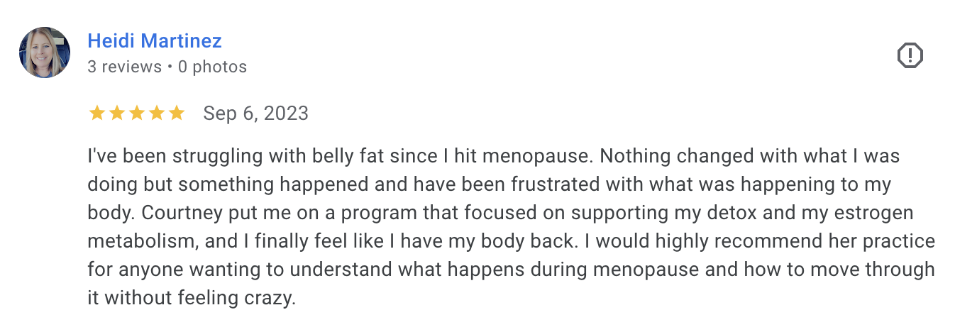 Google review from Heidi Martinez