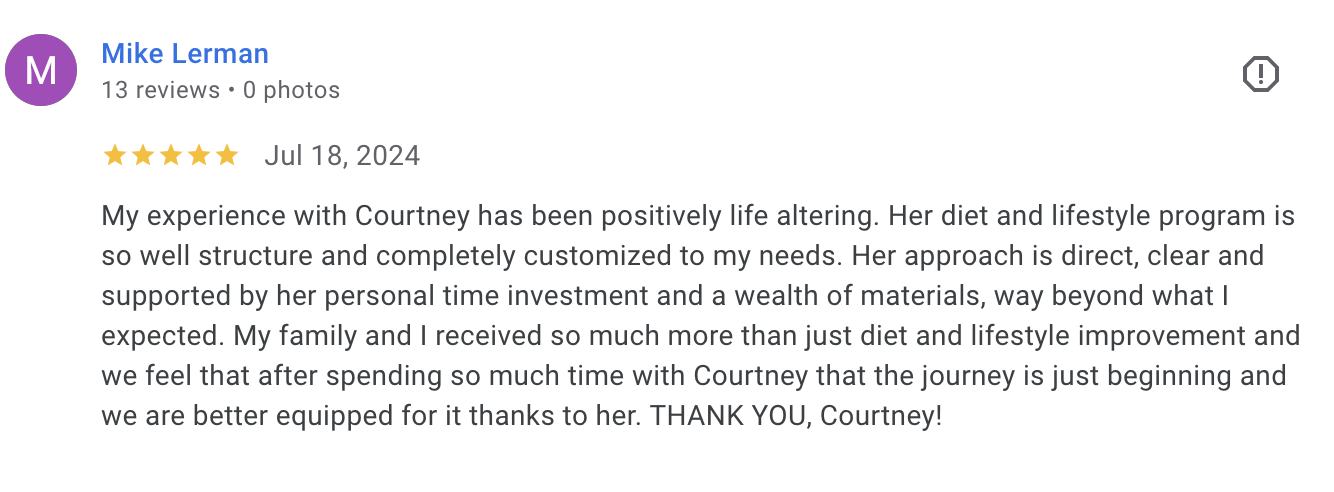 Google review from Mike Lerman